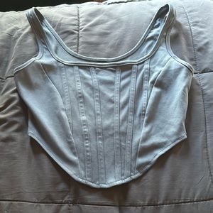 Blue corset top